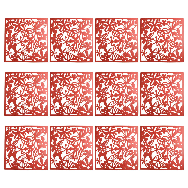12-Piece Hanging Room Divider Set | Modern Hollow Pattern Space Partition