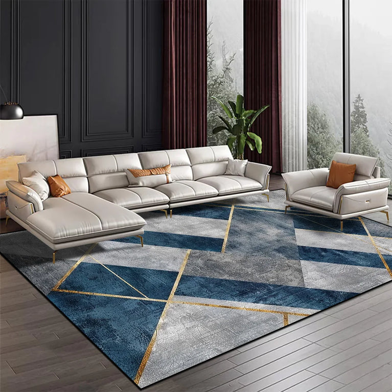 Modern Geometric Non-Slip Washable Area Rugs for Home Spaces