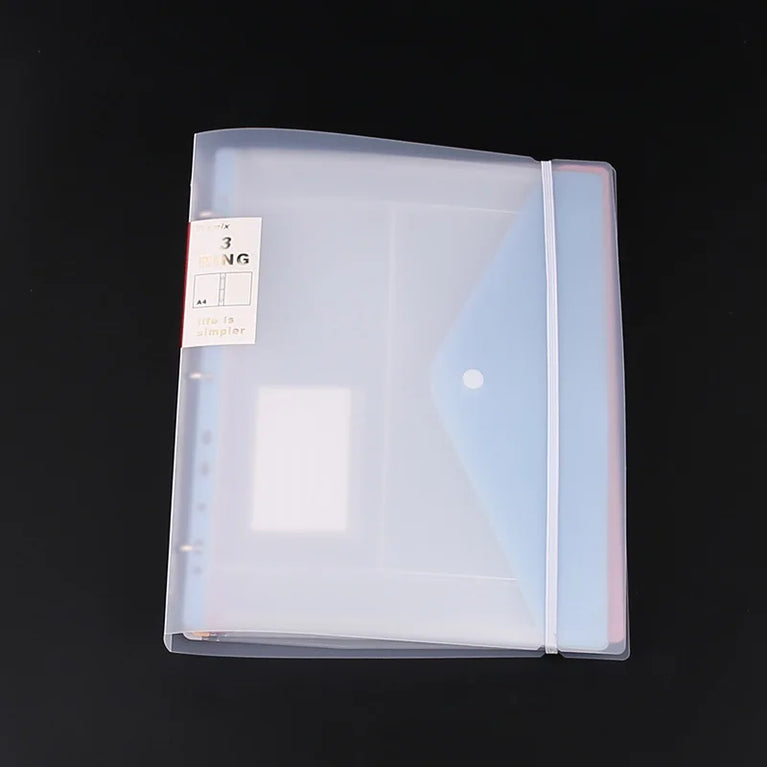 A4 Loose-Leaf Plastic Document Bag | 11-Hole Binder Compatible Envelopes