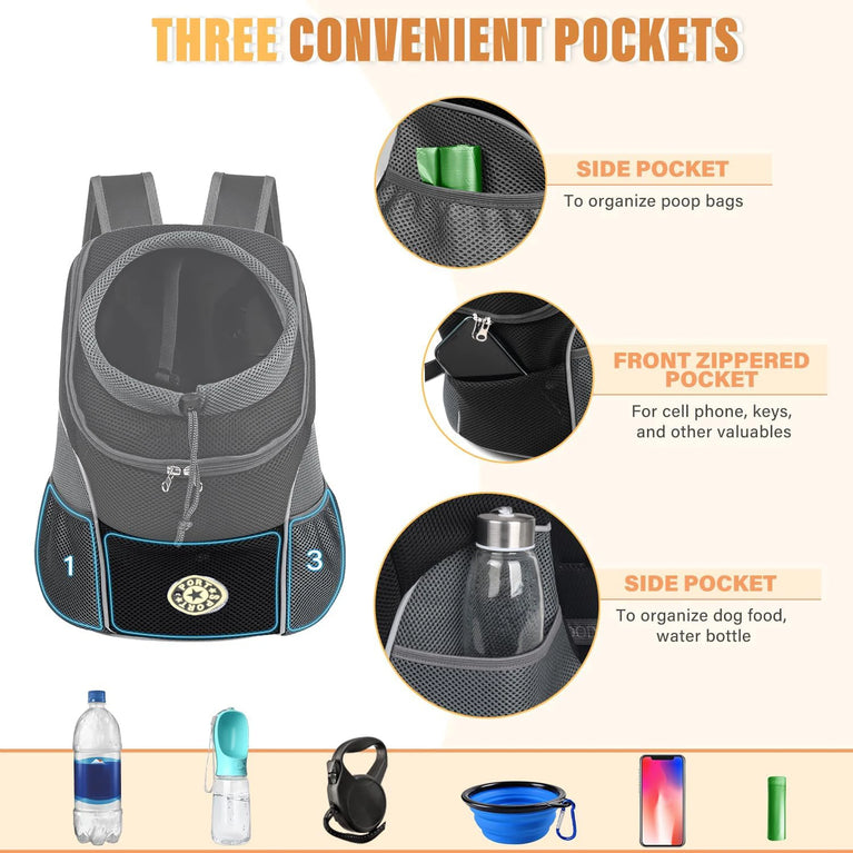 Pet Backpack Carrier for Small Dogs Cats Travel Ventilated Bag