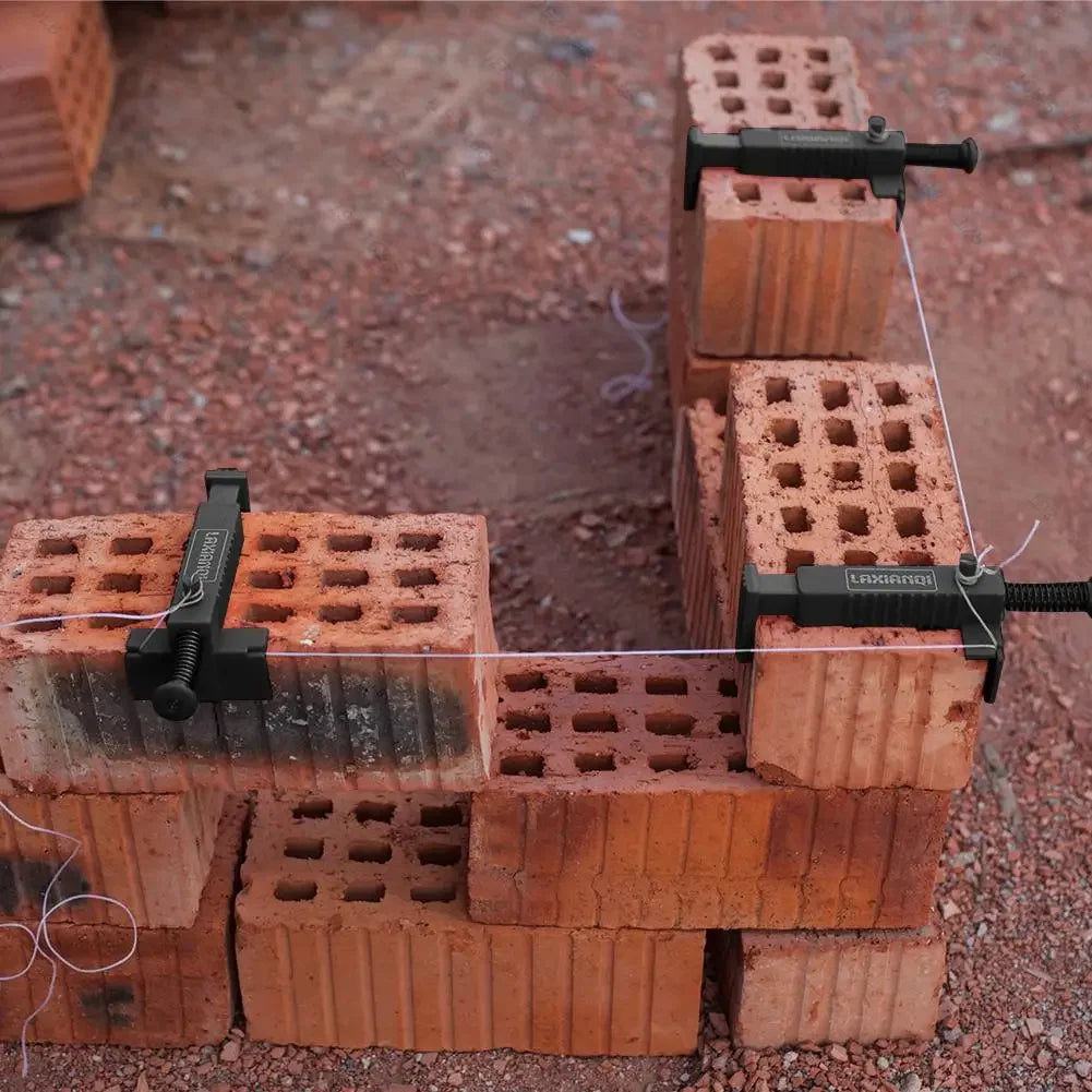 2-Piece Bricklaying Construction Tool Set | Precision Brick Liner & Wire Runner Drawer