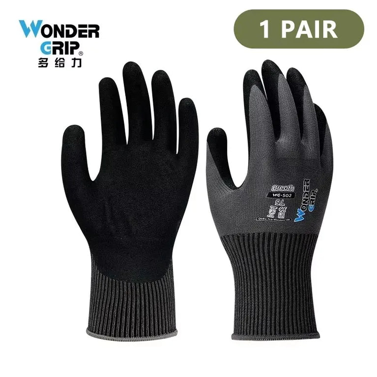 Breathable Nitrile Coated Gardening Gloves Cut Resistant Grip Fit