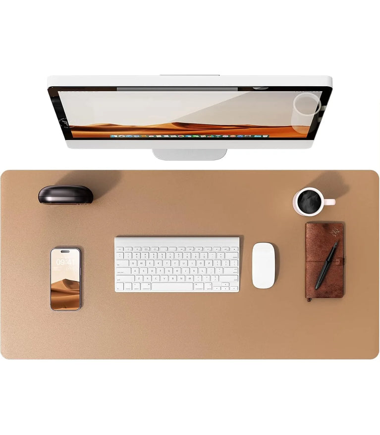 Professional Leather Desk Pad | Large Non-Slip Mouse Pad & Desk Protector