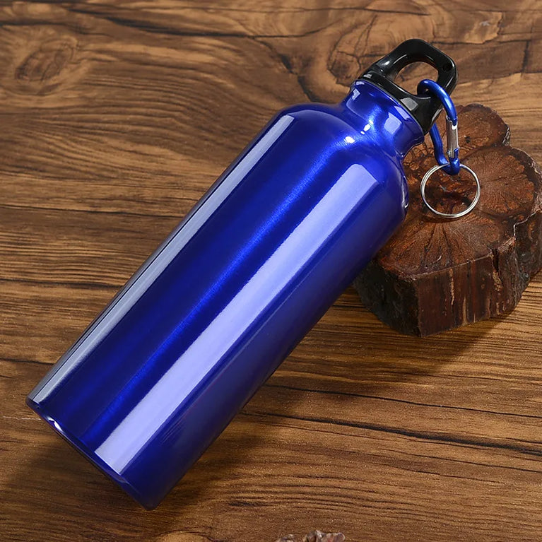 500ml Aluminum Sports Mountaineering Water Bottle Lightweight Hook Lid Outdoor Climbing Flask Kettle