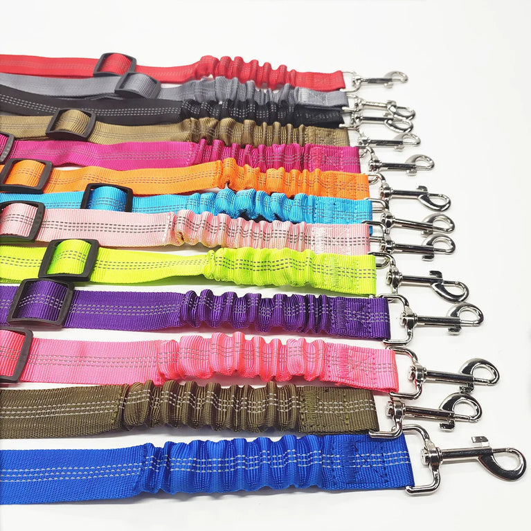Adjustable Reflective Dog Car Seat Belt Harness With Lights Safety Travel Belt