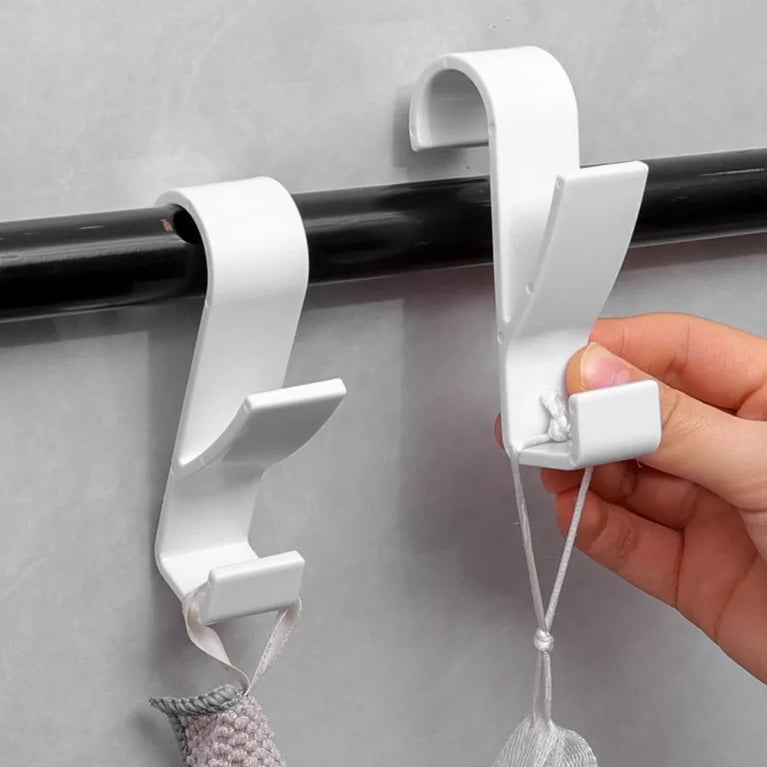 3/6PCS Bathroom Hanger Clips Heated Towel Radiator Rail Hook Holder Multifunction Drying Rack Hook Towel Clothes Storage Hanger