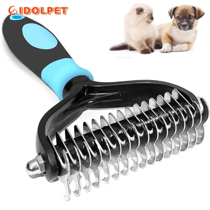 BOLD Professional Pet Deshedding Brush 2 Sided Dematting Cat Grooming