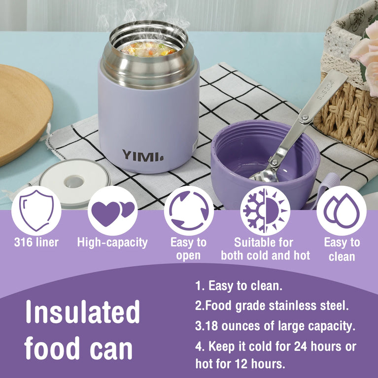 304 Stainless Steel Thermo Soup Cup 530ml 480ml Leakproof Vacuum Insulated Jar