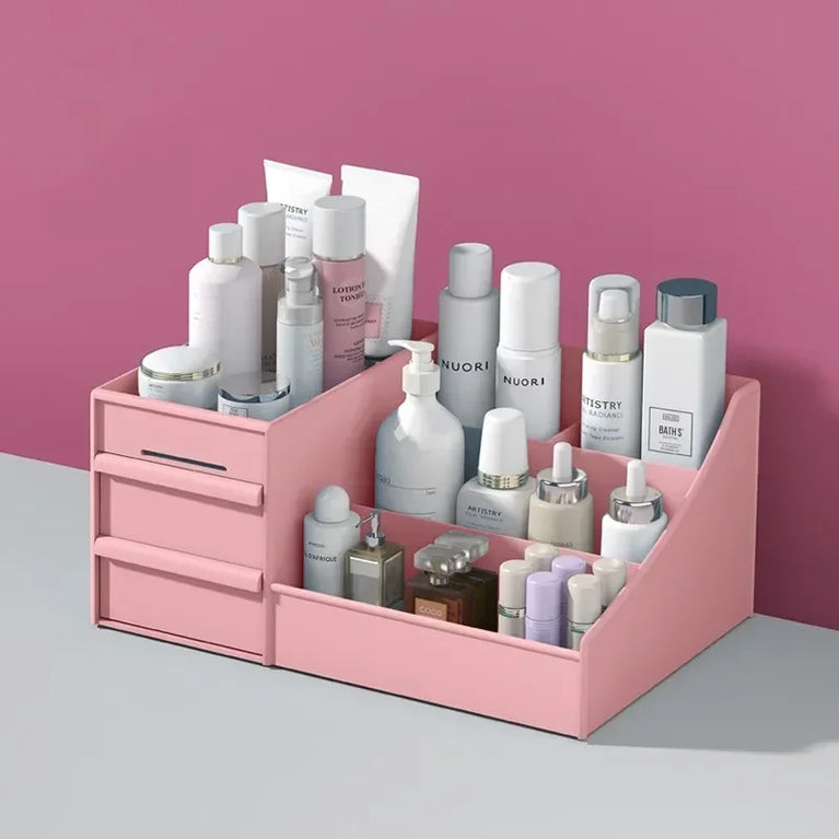 Plastic Drawer Makeup Storage Box Desktop Stationery Organizer