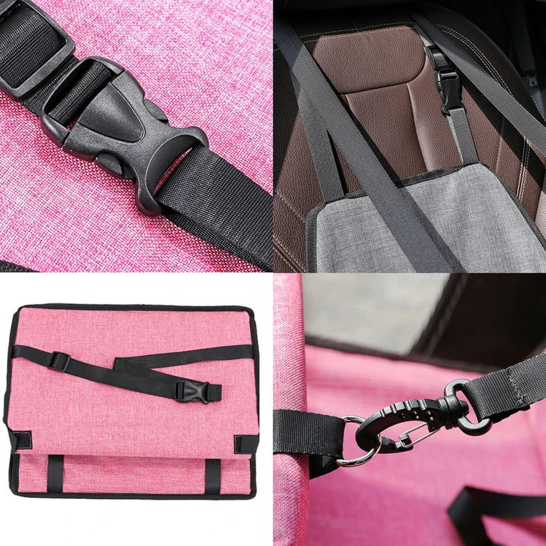 Dog Car Seat Cover Folding Hammock Pet Car Travel Booster Seat Basket