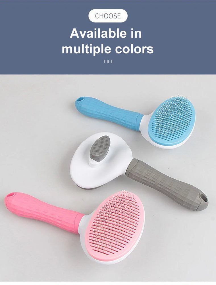 Stainless Steel Pet Grooming Brush | Pro Hair Remover & Comb