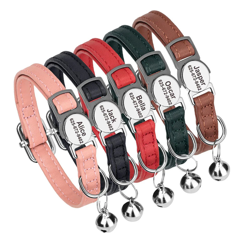 Cat Collar Free Personalized Kitten Collar Engraved Antilost Adjustabl
