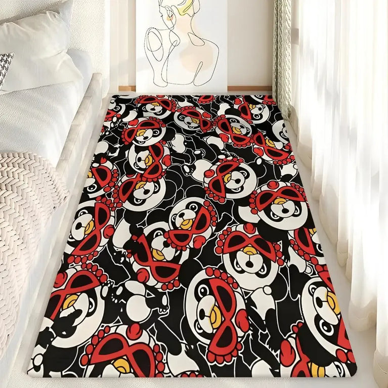 Non-Slip Washable Cartoon Area Rugs for Kids Room and Living