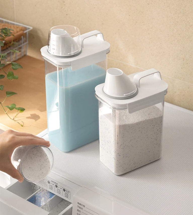 Airtight Laundry Detergent Dispenser Refillable Storage Bottle 1100-2300ML Pump Container