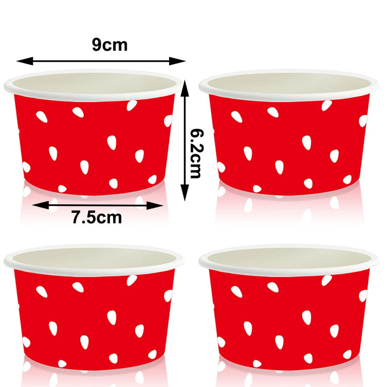 6-30pcs Paper Snack Cups Ice Cream Paper Bowl Disposable Dessert Treat Snack Cups Kids Birthday Shower Summer Party Supplies