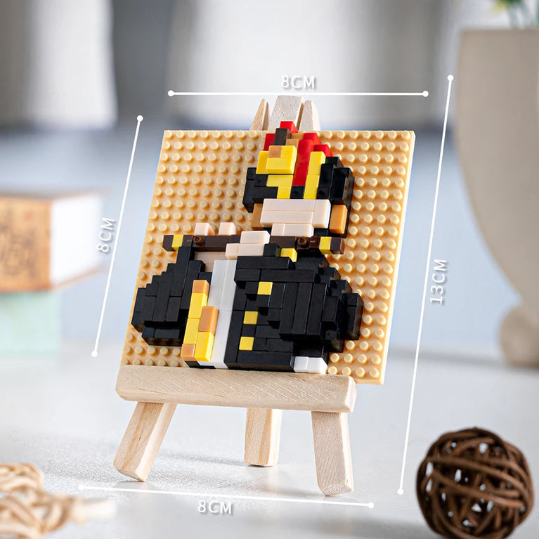 Famous Painting Diamond Building Blocks | 3D Micro-Brick Art with Display Easel