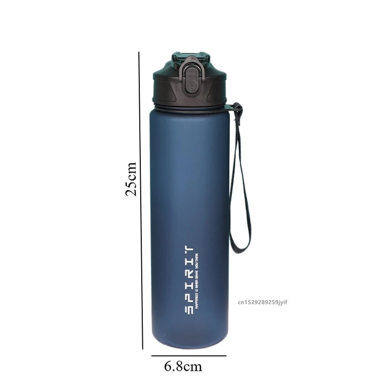 750ml Motivational Leakproof Water Bottle with Straw Large Gym Capacity