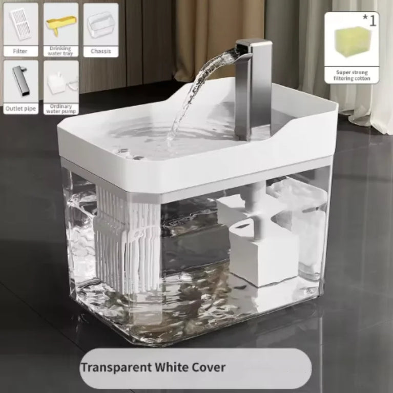 Cat Water Fountain Automatic Circulating Pet Water Dispenser Large Capacity Intelligent Charging System
