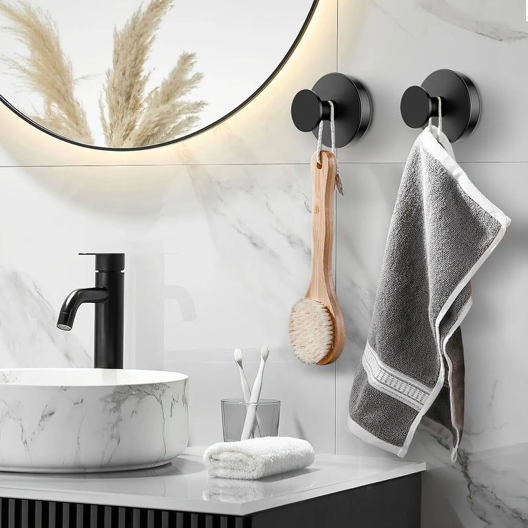 Vacuum Suction Cup Hooks Punch Free Bath Sucker Hook Wall Hook Hanger Glass Kitchen Bathroom Hooks for Towel Handbag