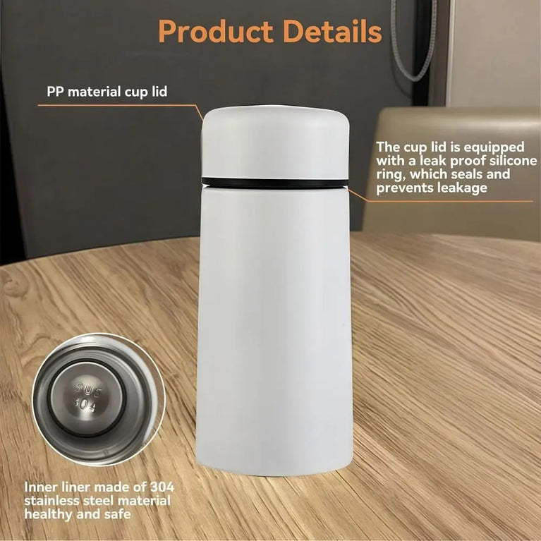 Mini Thermos Cup 160ml Portable Travel Mug Stainless Steel Bottle
