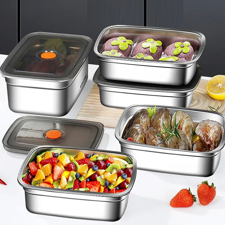 304 Stainless Steel Leakproof Lunch Box Bento Container Storage Box