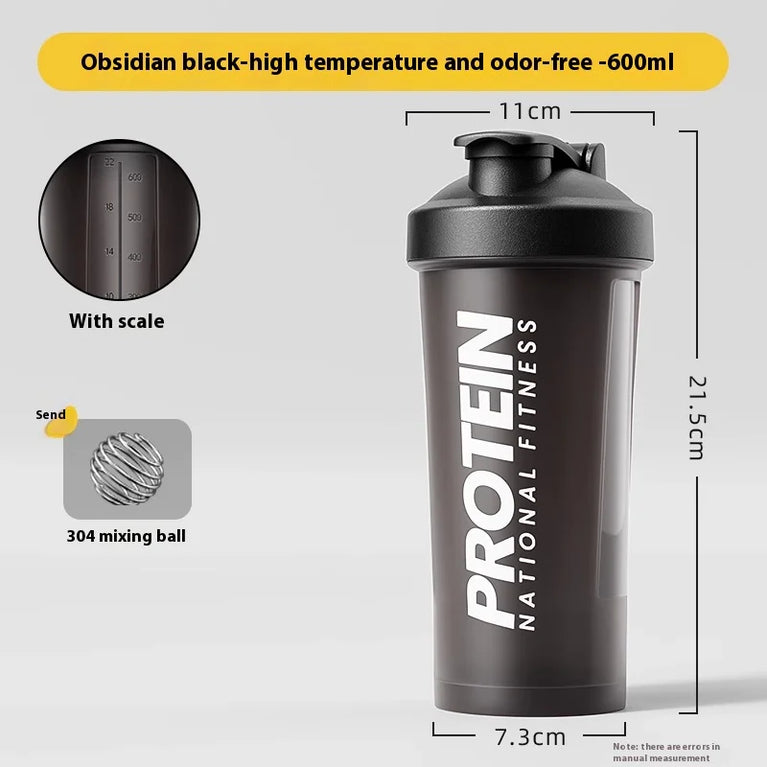 Protein Shaker Fitness Sports Waterbottle Mixing Cup for Gym Use