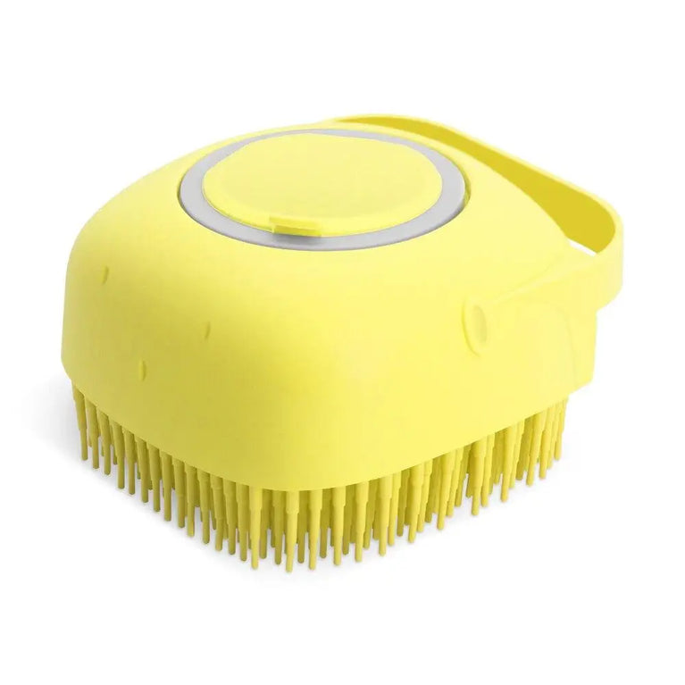 Pet Dog Shampoo Brush Silicone Massage Grooming Scrubber Bath Tool