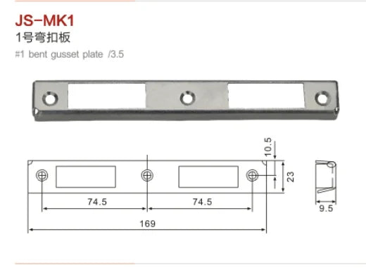 Aluminum Alloy Hidden Window Strike Plate | Electroplated Hardware for Casement Windows