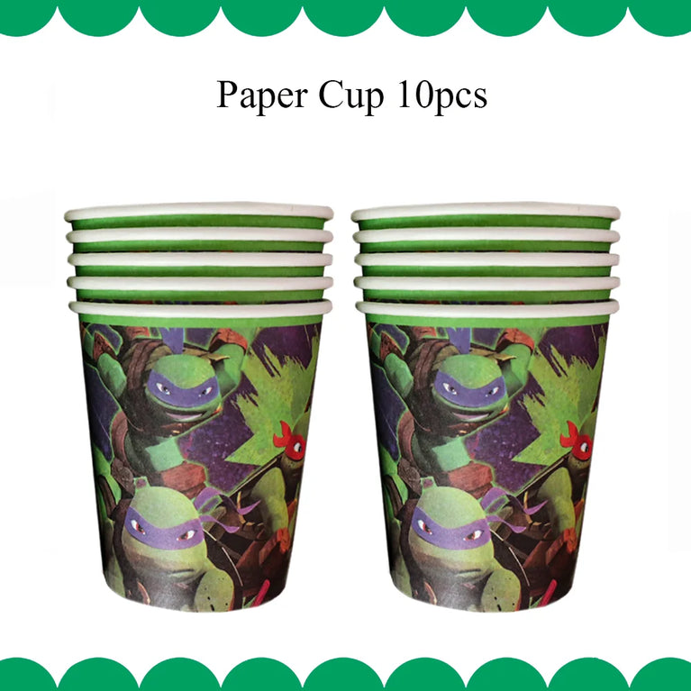 Decoration Birthday Turtlei Disposable Tableware Set Party