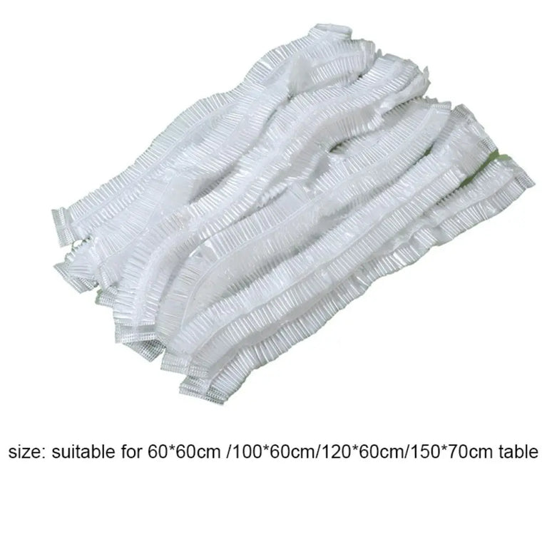 10Pcs Plastic Disposable Tablecloth Elastic Edged Waterproof Table Cover Camping Outdoor