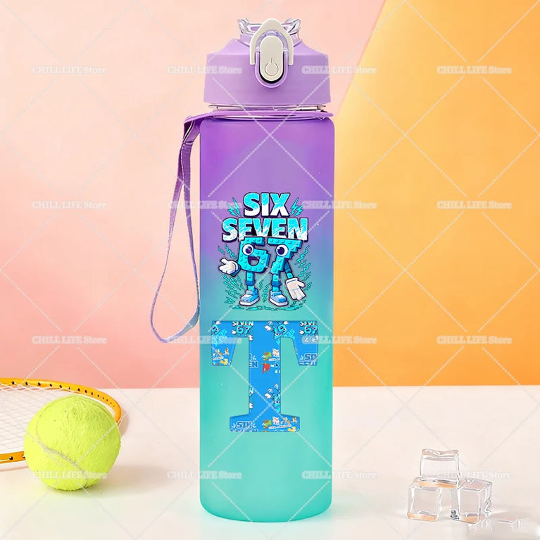 750ML Frosted Sports Waterbottle Anime Gaming Outdoor Gym Bottle