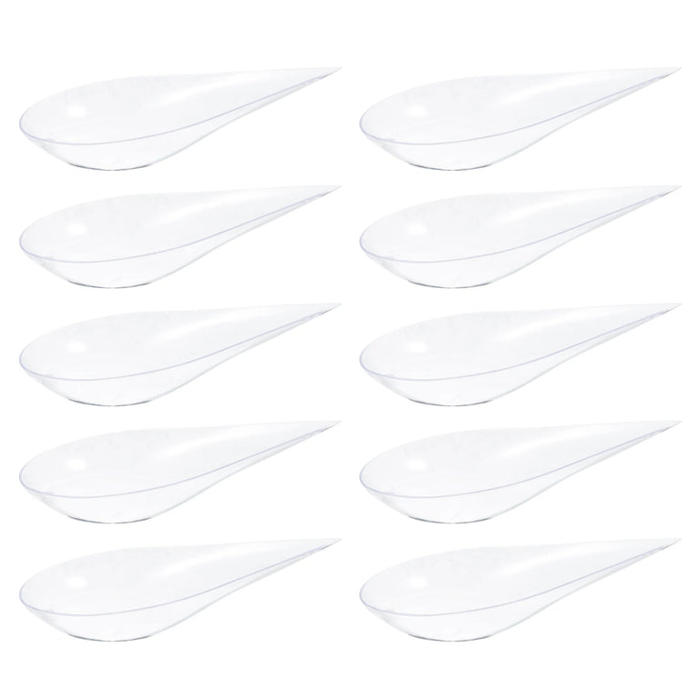 40Pcs Mini Dessert Spoons Ice Cream Appetizer Plastic Serving Spoons Set
