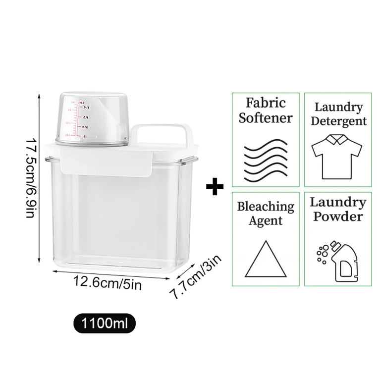 Airtight Laundry Detergent Dispenser Refillable Storage Bottle 1100-2300ML Pump Container
