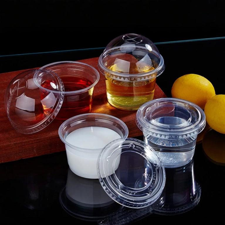 250ML TRANSPARENT DISPOSABLE SALAD CUP DESSERT CUP WITH DOME LID 50/100PCS PARTY BOWL CONTAINER