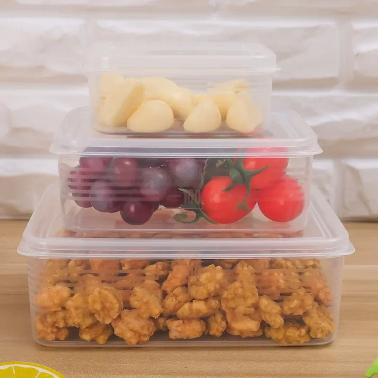 Fresh Keeping Food Storage Box with Lid Refrigerator Organizer Containers Set