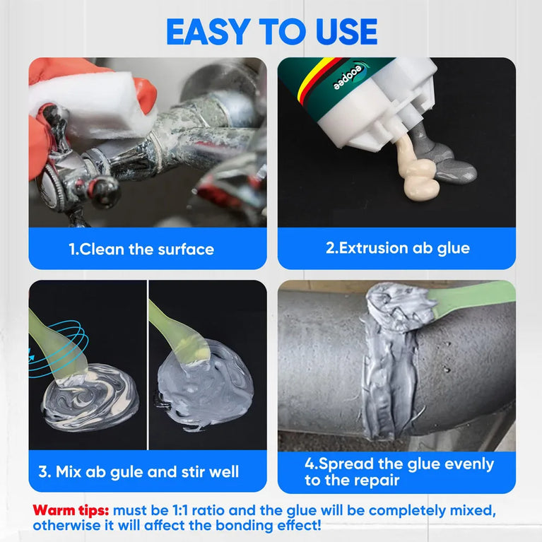 High-Strength Metal Repair Glue | Heat-Resistant AB Epoxy Adhesive & Sealant