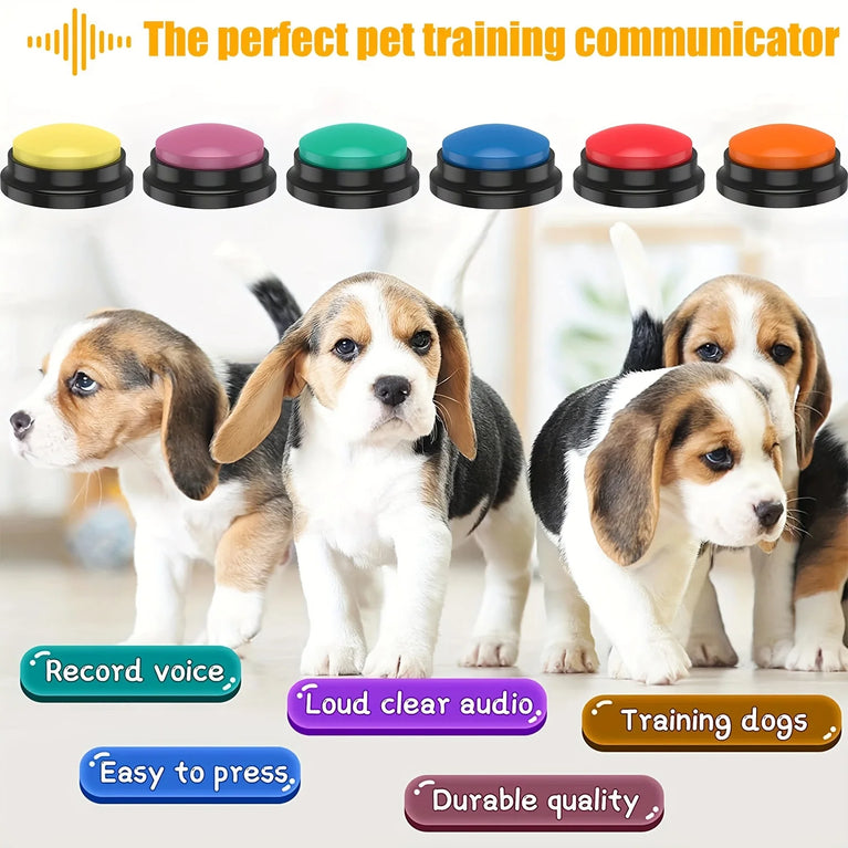 Recordable Dog Communication Button Interactive Talking Toy Fun