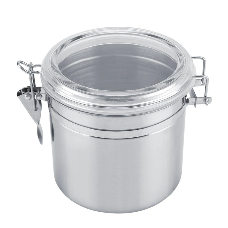 Stainless Steel Coffee Container Vacuum Sealed Coffee Beans Storage Jar Kitchen