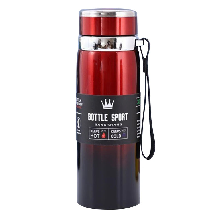 1L Stainless Steel Vacuum Thermal Water Bottle with Handle & Brush Set