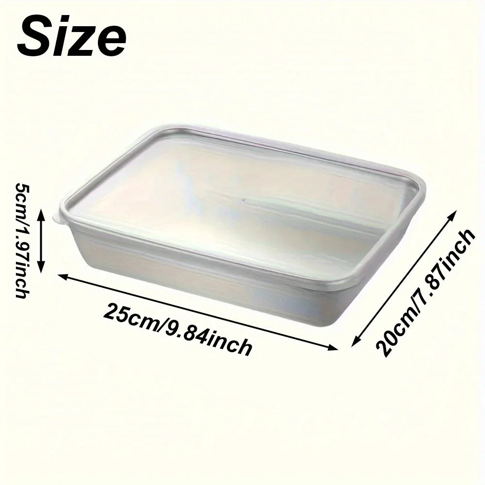 3pcs Stainless Steel Food Containers Stackable Leakproof Lunch Box Set with Clear Lids