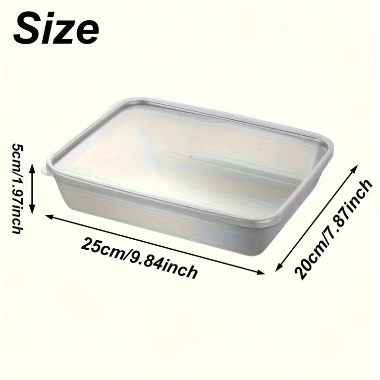 3pcs Stainless Steel Food Containers Stackable Leakproof Lunch Box Set with Clear Lids