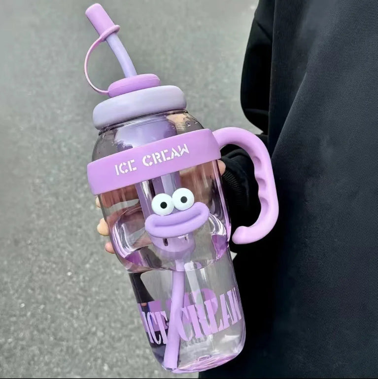 Cute Large Capacity Waterbottle With Straw Leak Proof Tumbler