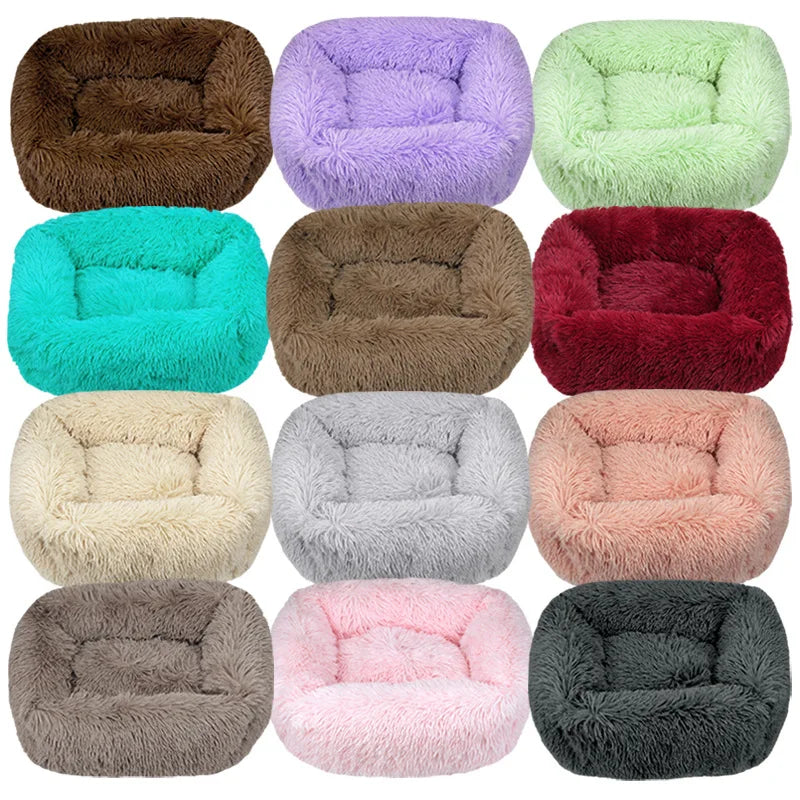 Super Soft Plush Pet Bed Dog Basket Cushion Sleeping House