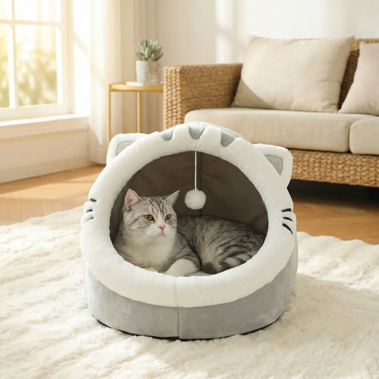 Soft Cozy Cat House Bed Tent Warm Deep Sleep Comfort Nest