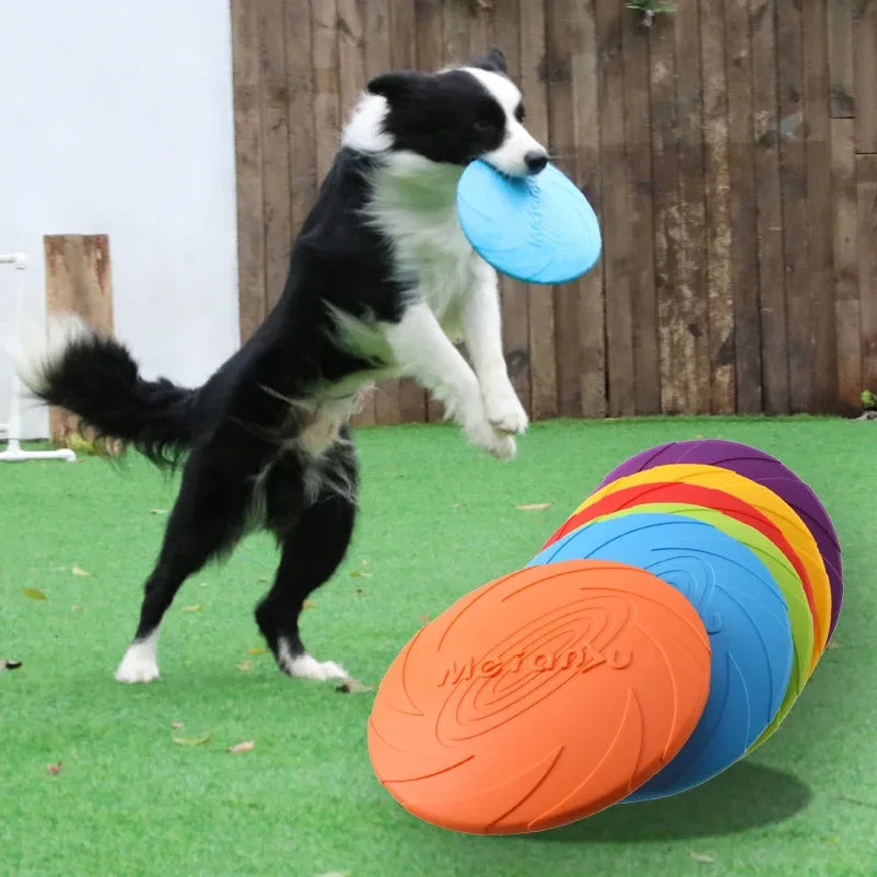 Bite Resistant Flying Disc Dog Toy for Puppy Training Outdoor Game