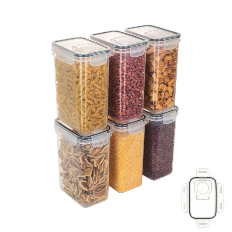 Stackable Rice Storage Bucket Plastic Food Container with Silicone Seal Airtight Box
