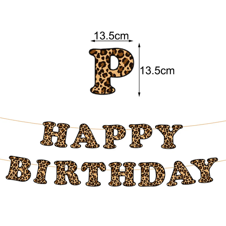 Leopard Print Birthday Party Disposable Tableware Set-Animal Theme Decor