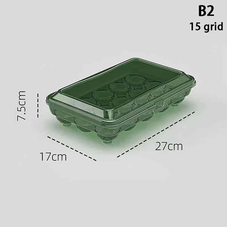 10/15 Grids Transparent Plastic Egg Storage Box Refrigerator Organizer Container