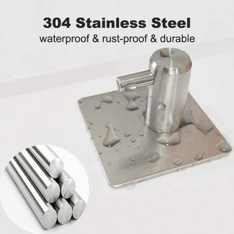 Self Adhesive Wall Hook Stainless Steel Towel Robe Hanger Hook
