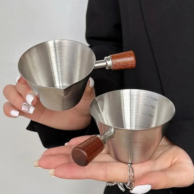 Stainless Steel Coffee Extraction Cup | Professional Espresso Measuring & Ounce Cup